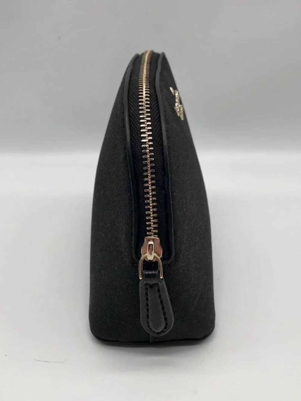 Kate Spade Black Glitter Fabric Joeley Dome Pouch